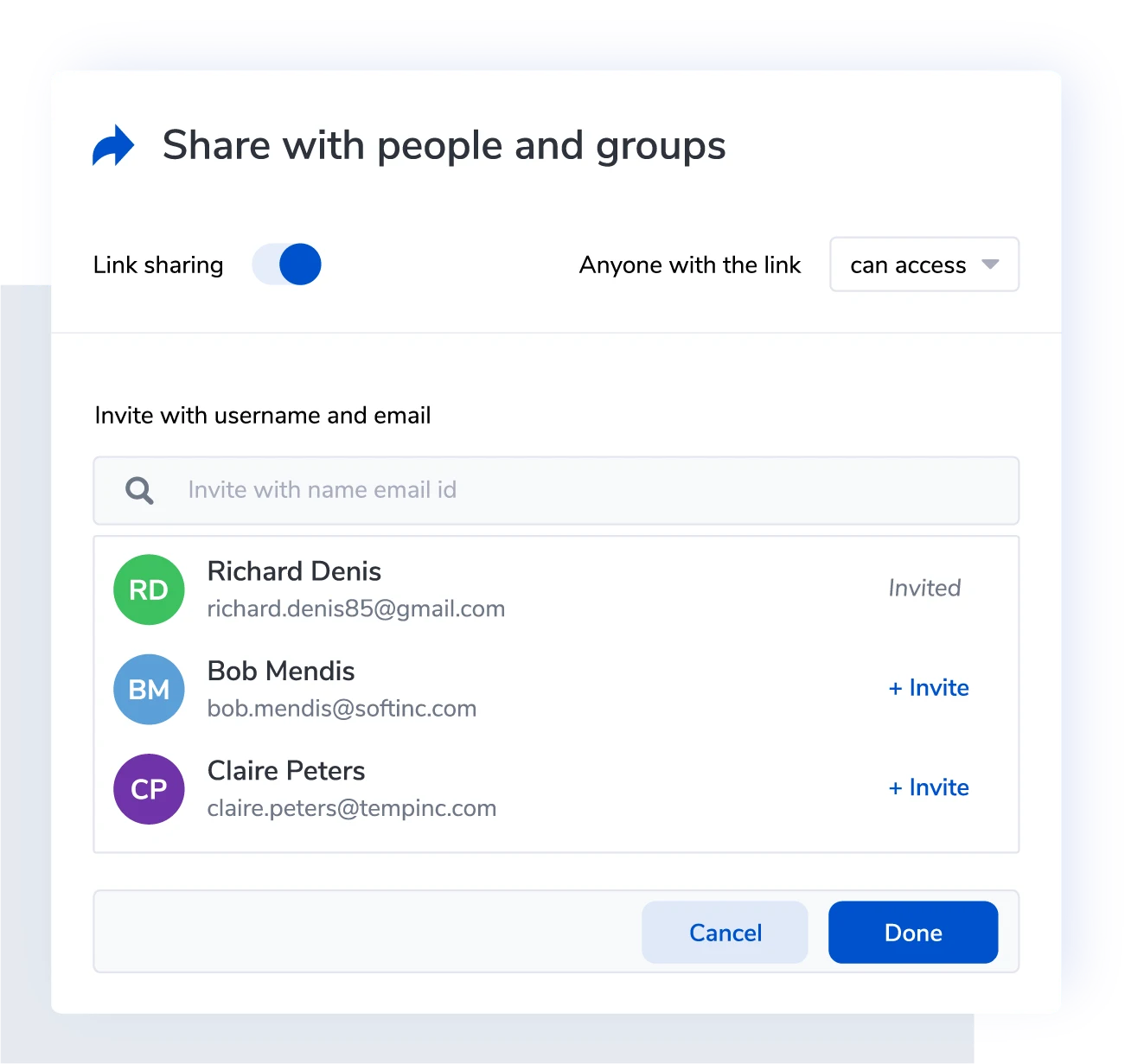 Collaborate internally and with customers at the click of a button