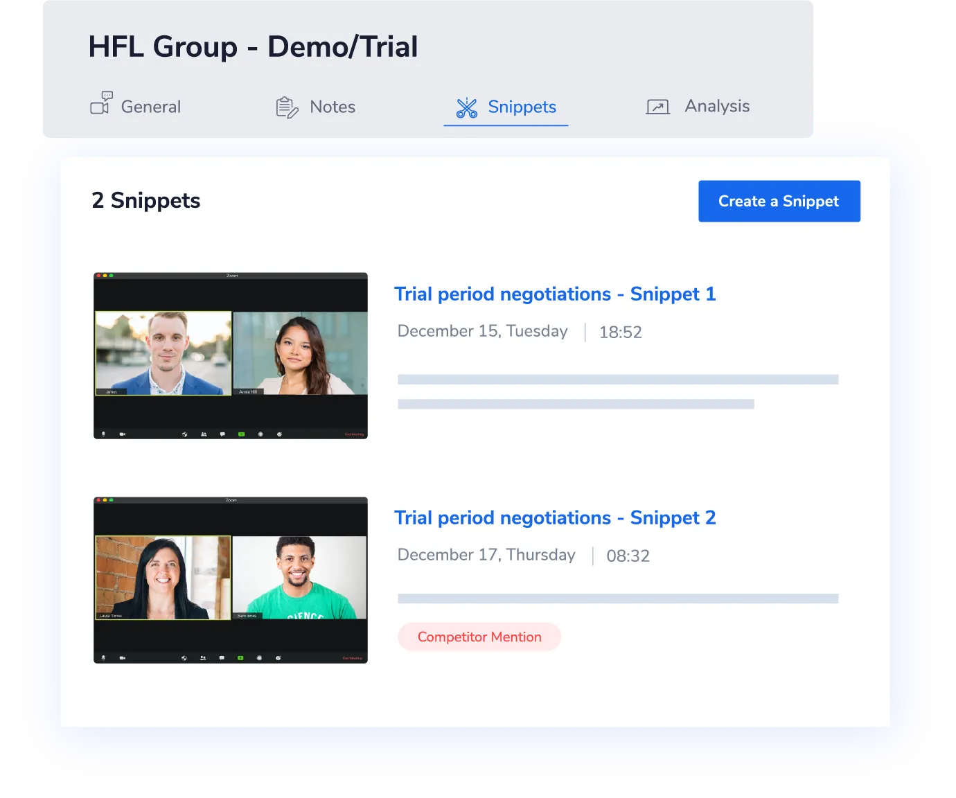 Review key moments easily